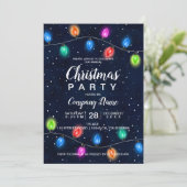 Kerstverlichting blauw bedrijf kaart (Staand voorkant)