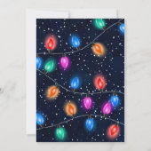 Kerstverlichting blauw bedrijf kaart (Achterkant)