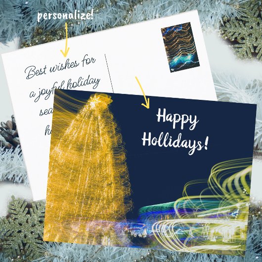 kerstverlichting briefkaart