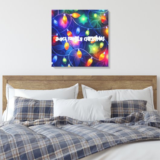 Kerstverlichting Bright Holiday grillige vrolijkhe Canvas Afdruk (Insitu (Slaapkamer))