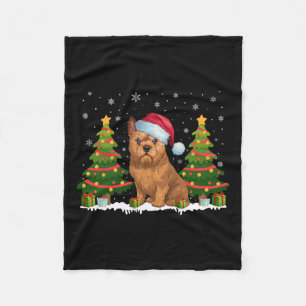 Kerstverlichting Brussel Griffon Hond Kerstman Hoe Fleece Deken