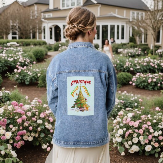 kerstverlichting denim jacket (Huwelijk Achterkant)