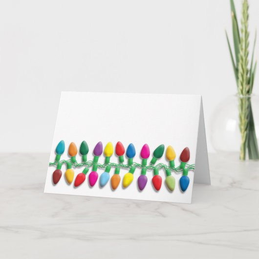 kerstverlichting feestdagen kaart (Voorkant)