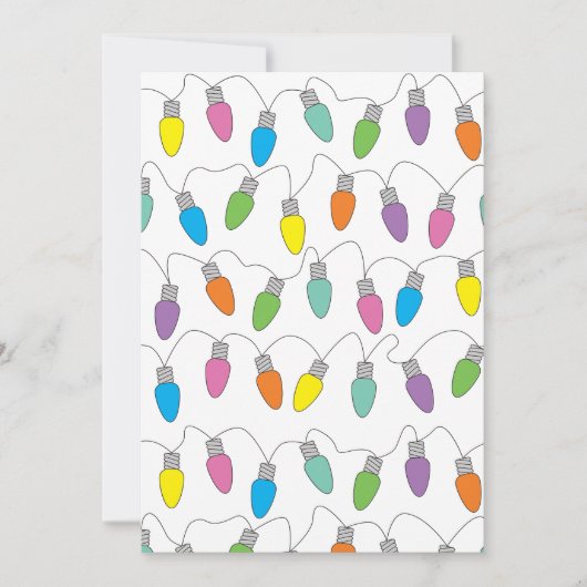 kerstverlichting feestdagenkaart (Voorkant)