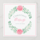 kerstverlichting Floral Eucalyptus Holiday Card (Voorkant)