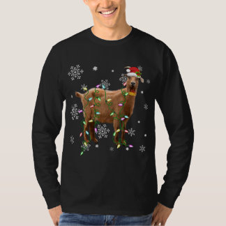 Kerstverlichting Geitenliefhebber Grappige Kerstma T-shirt