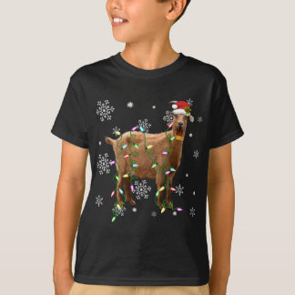 Kerstverlichting Geitenliefhebber Grappige Kerstma T-shirt