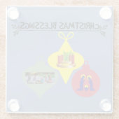 kerstverlichting glazen onderzetter (Achterkant)