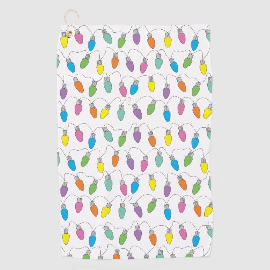 kerstverlichting golfhanddoek (Voorkant)