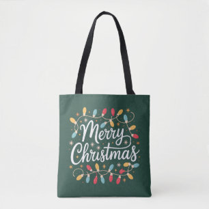 Kerstverlichting Grappige Kerst Vakantie Draagtas