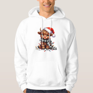 Kerstverlichting Highland Koe Baby Kerstlicht Hoodie