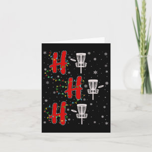Kerstverlichting Ho Ho Ho Disc Golf Grappig Lelijk Kaart