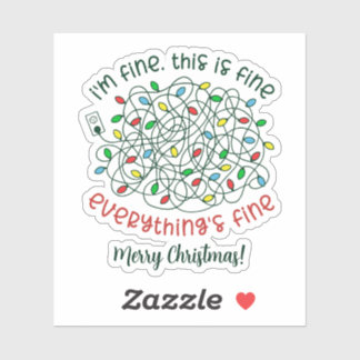 Kerstverlichting Ik Ga Leuk Alles Is Leuk Sticker