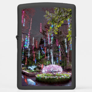 Kerstverlichting in de tuinen van Tilford