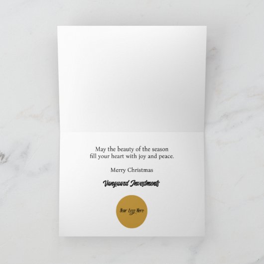 Kerstverlichting in Snowy Woodland Kaart (Binnen)