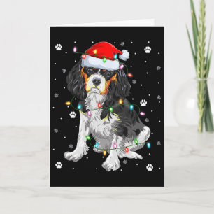 Kerstverlichting Kerstman Cavalier King Charles Sp Kaart