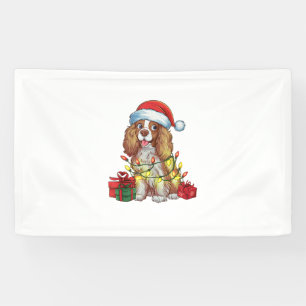 Kerstverlichting Kerstman Hoed Engelse Coonhound H Spandoek