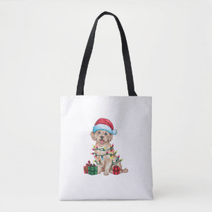Kerstverlichting Kerstman Hoed Maltese hond Kerstm Draagtas
