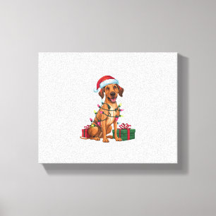 Kerstverlichting Kerstman Hoed Thaise Ridgeback Ho Canvas Afdruk