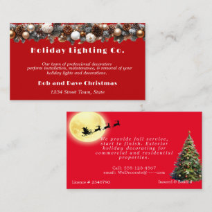 Kerstverlichting Kerstman  Visitekaartje