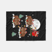 Kerstverlichting — Kerstman — Wooly Mammoth Chr Fleece Deken (Voorkant (Horizontaal))