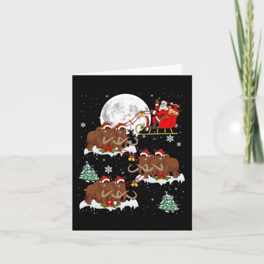 Kerstverlichting — Kerstman — Wooly Mammoth Chr Kaart (Voorkant)