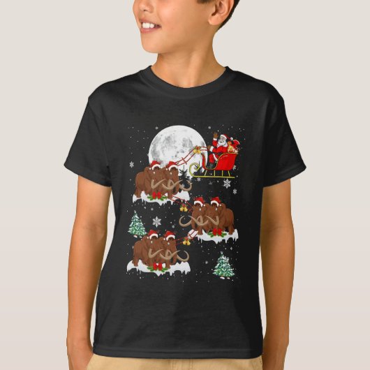 Kerstverlichting — Kerstman — Wooly Mammoth Chr T-shirt (Voorkant)