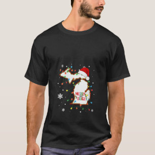 Kerstverlichting Kerstmis Michigan St T-shirt