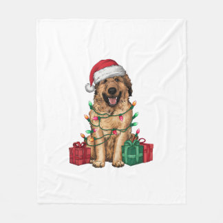 Kerstverlichting Kerstmuts Anatolische Herder Hond Fleece Deken