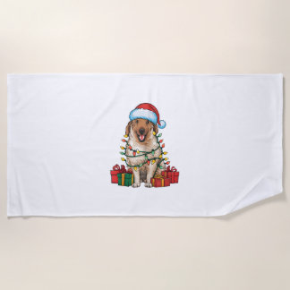 Kerstverlichting Kerstmuts Anatolische Herder Hond Strandlaken
