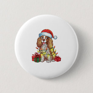 Kerstverlichting Kerstmuts Engels Coonhound Dog Ch Ronde Button 5,7 Cm