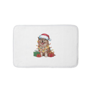 Kerstverlichting Kerstmuts Finse Lapphund Dog Chri Badmat