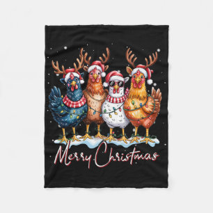 Kerstverlichting Kip Kerstman Grappige Kerstboom C Fleece Deken
