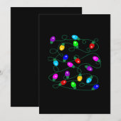 Kerstverlichting -Laten we verlicht worden- vrolij Feestdagenkaart (Voorkant / Achterkant)