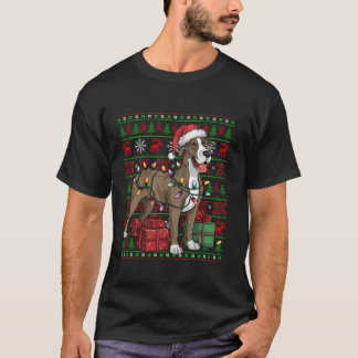 Kerstverlichting Lelijke Kerstman Hoed Grote Deen T-shirt