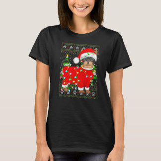 Kerstverlichting Lelijke Santa Yorkshire Terrier K T-shirt