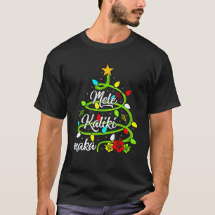 Kerstverlichting Mele Kalikimaka Hawaïaanse kerstb T-shirt