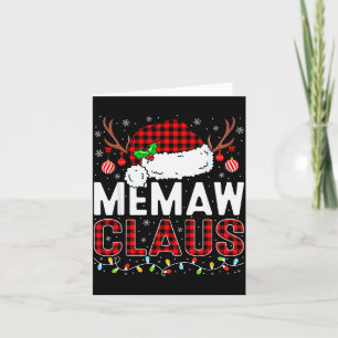 Kerstverlichting Memaw Claus Familie Matching Xmas Kaart