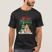 kerstverlichting Pajama Matching Sheltie Santa X T-shirt (Voorkant)