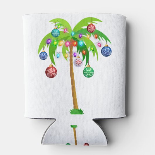 Kerstverlichting palmboom hawaii strand tropische blikjeskoeler (Achterkant)