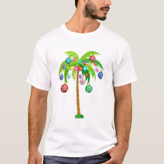 Kerstverlichting palmboom hawaii strand tropische  t-shirt