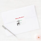 Kerstverlichting rendieren Stickers (Envelop)