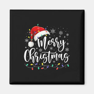 Kerstverlichting Rode Kerstman Hoed Kerstmis Famil Magneet
