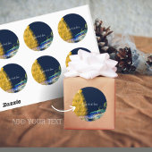 kerstverlichting ronde sticker