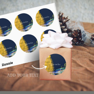 kerstverlichting ronde sticker