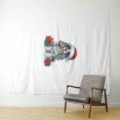 Kerstverlichting Santa Hat Amerikaanse Water Spani Wandkleed (In Situ (horizontaal))