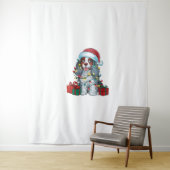 Kerstverlichting Santa Hat Amerikaanse Water Spani Wandkleed (In situ)