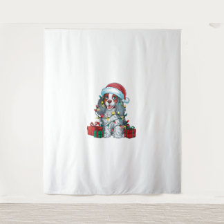 Kerstverlichting Santa Hat Amerikaanse Water Spani Wandkleed