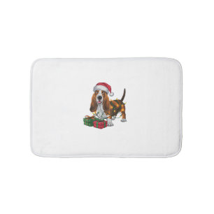 Kerstverlichting Santa Hat Basset Hound Dog Christ Badmat
