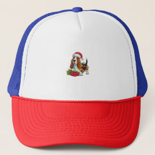 Kerstverlichting Santa Hat Basset Hound Dog Christ Trucker Pet